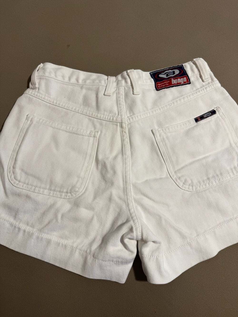 Vintage Bongo High Waisted White Denim Shorts Size 3